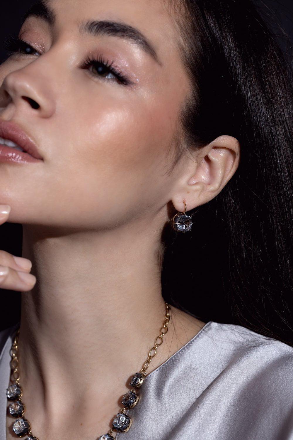 FRED LEIGHTON-Collet Drop Earrings-YELLOW GOLD