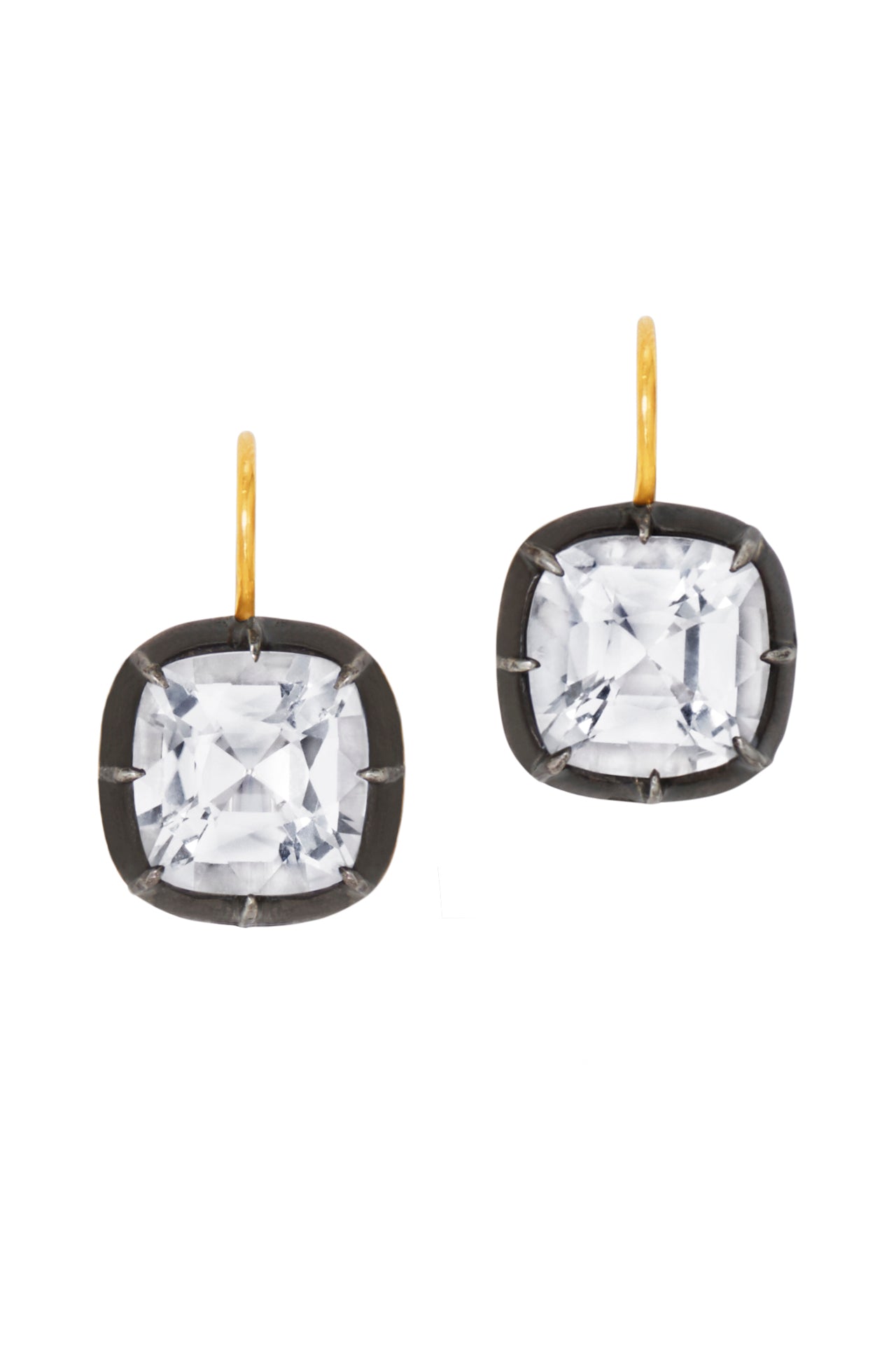 FRED LEIGHTON-Collet Drop Earrings-YELLOW GOLD