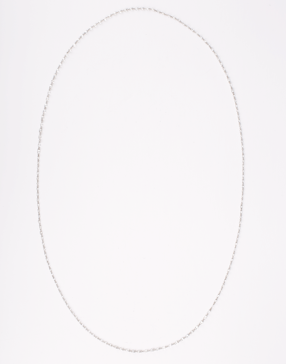 FRED LEIGHTON-Briolette Diamond Chain Necklace-WHITE GOLD