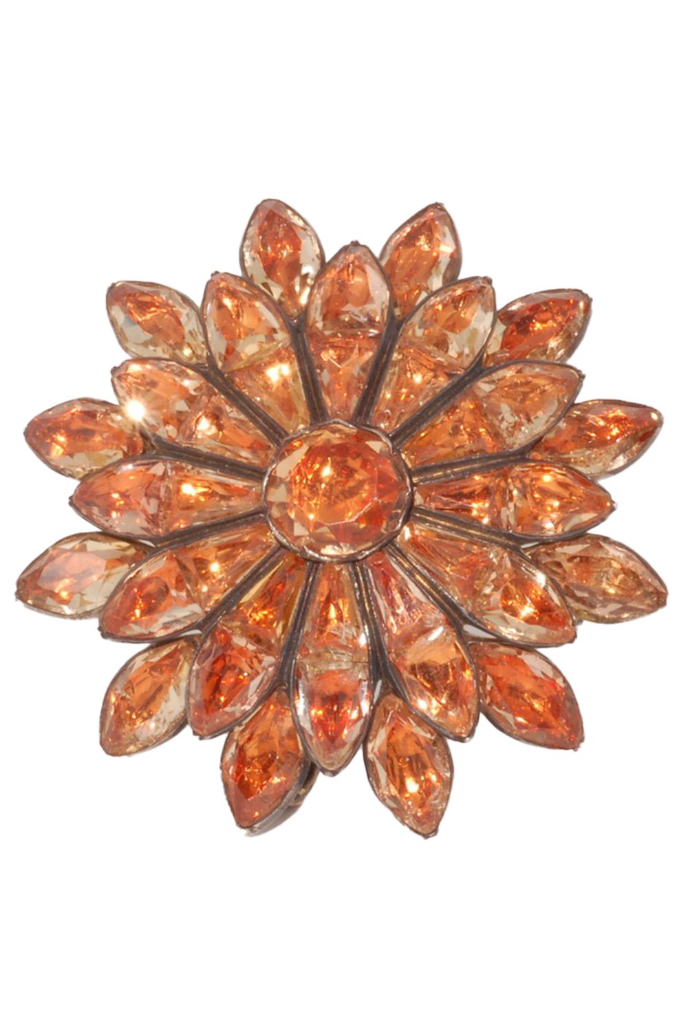 FRED LEIGHTON-Topaz Flower Brooch-SILVER
