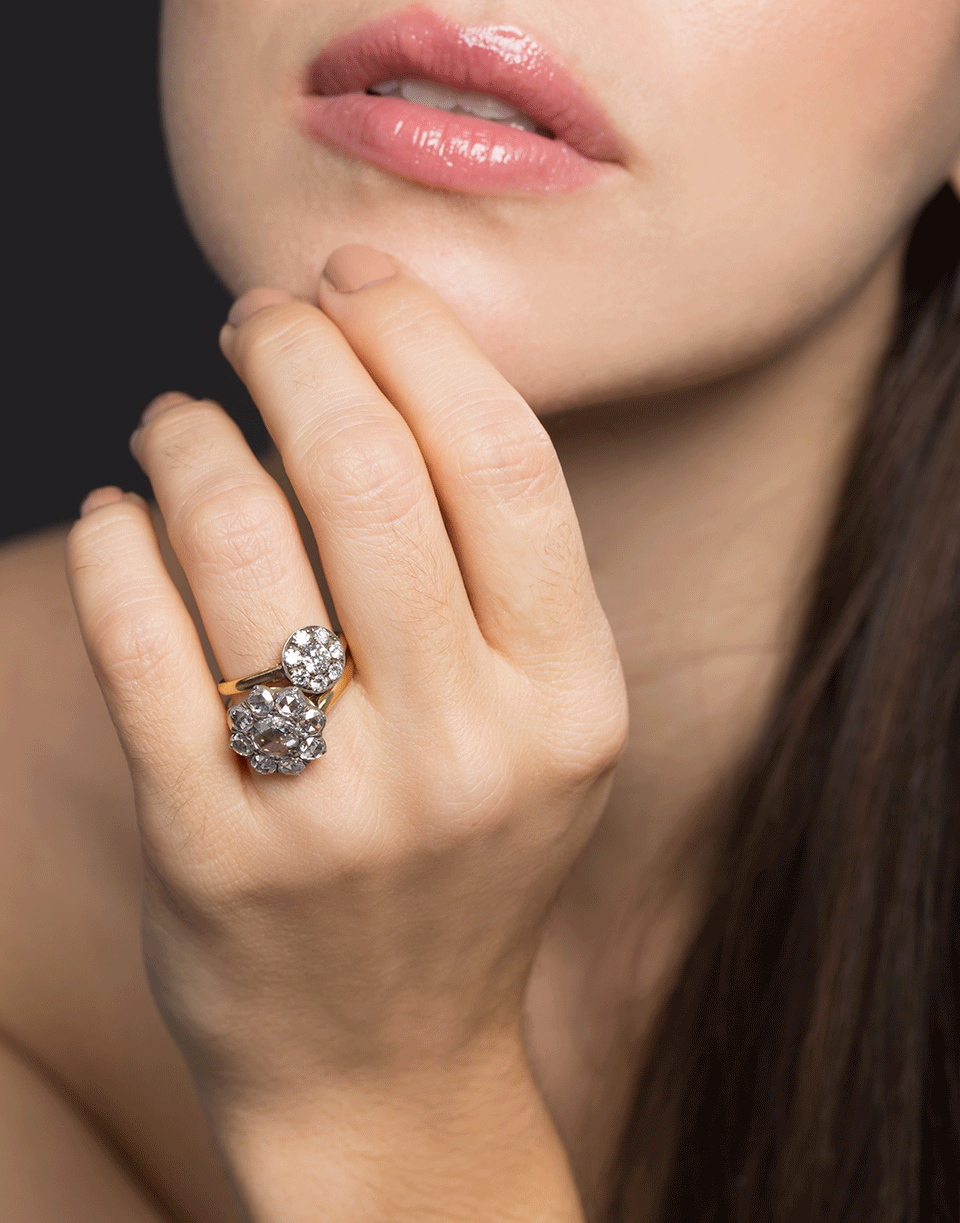 Old European Cut Diamond Petite Cluster Ring FRED LEIGHTON