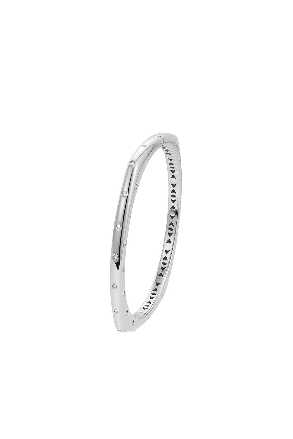 Scattered Diamond Ghost Bangle Bracelet-WHITE GOLD-15-JEWELRYFINE JEWELBRACELET O-FULLORD