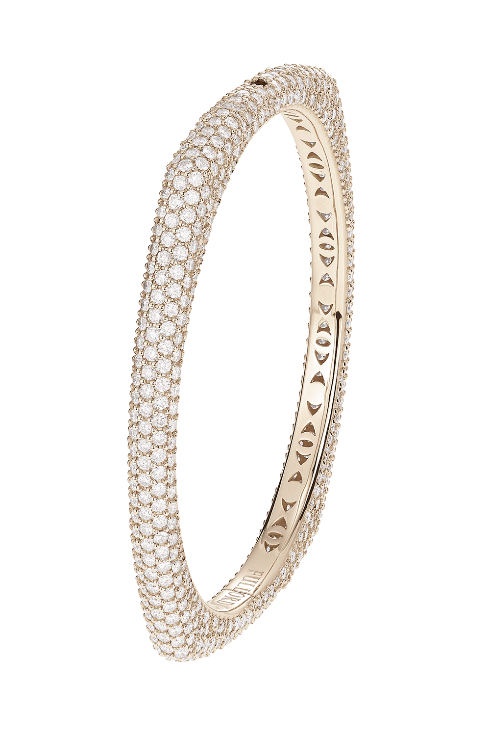 Champagne Diamond Ghost Bangle Bracelet