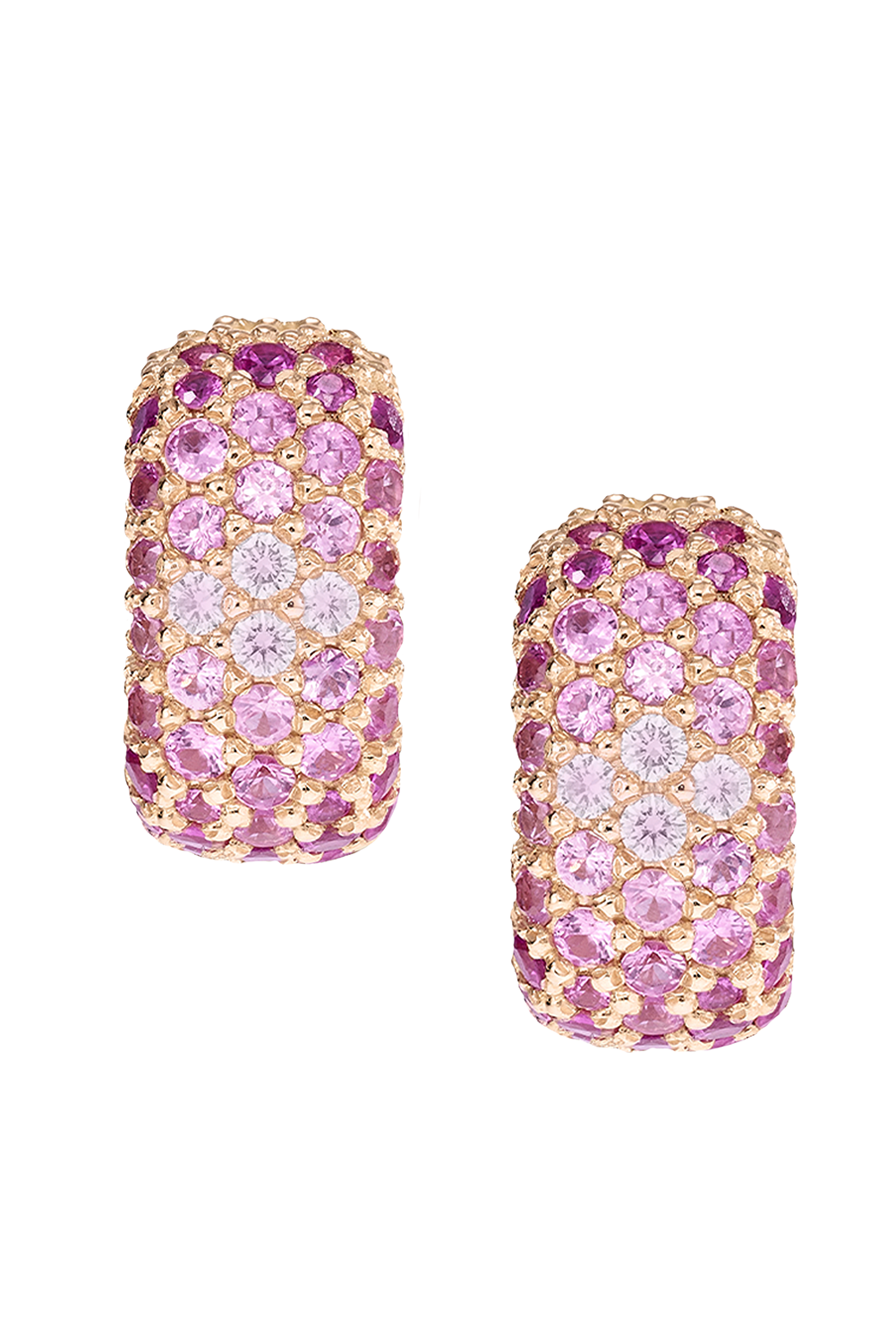 Ombre Pink Sapphire Ghost Earrings-ROSE GOLD-JEWELRYFINE JEWELEARRING-FULLORD