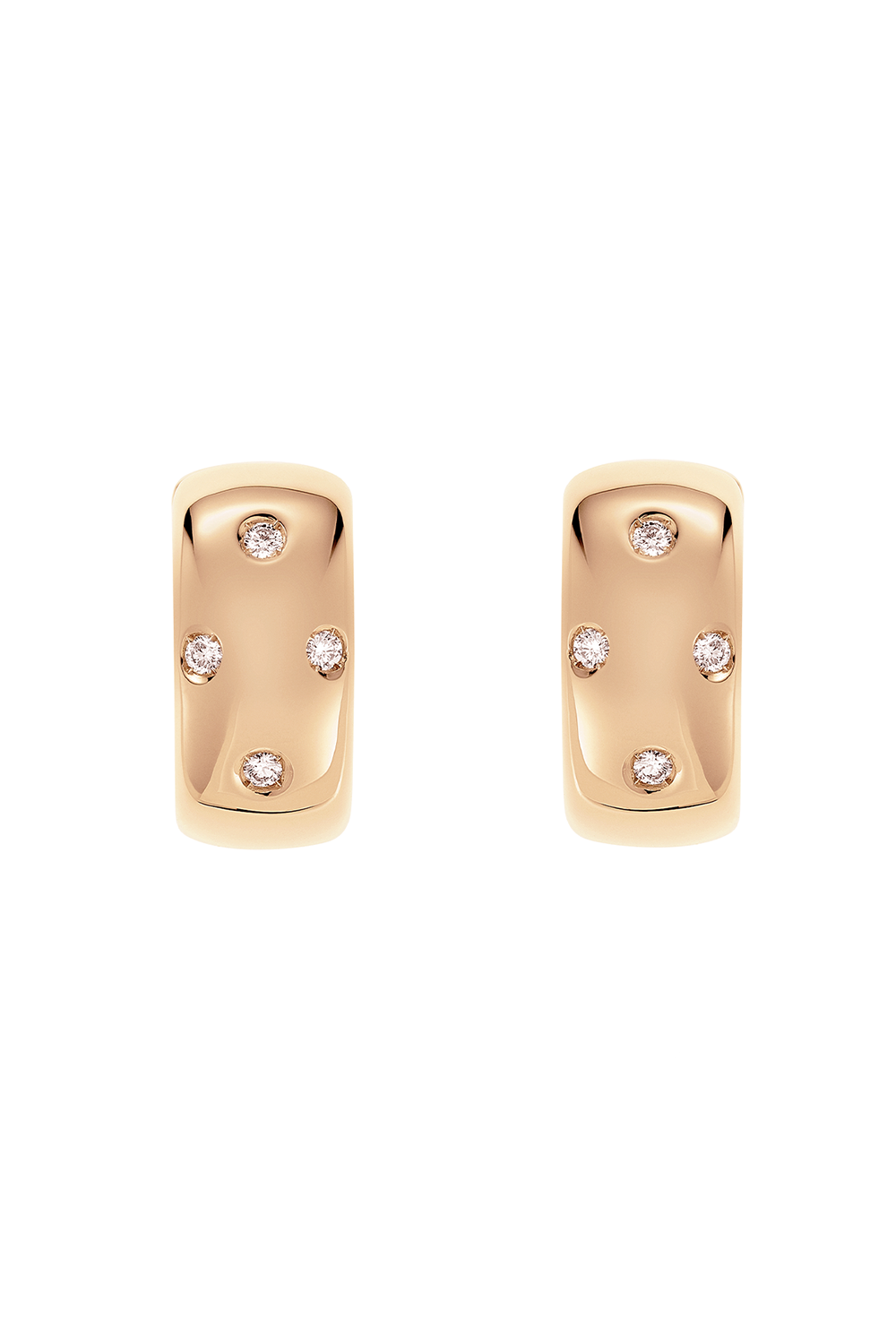 FULLORD-Scattered Diamond Ghost Earrings-ROSE GOLD
