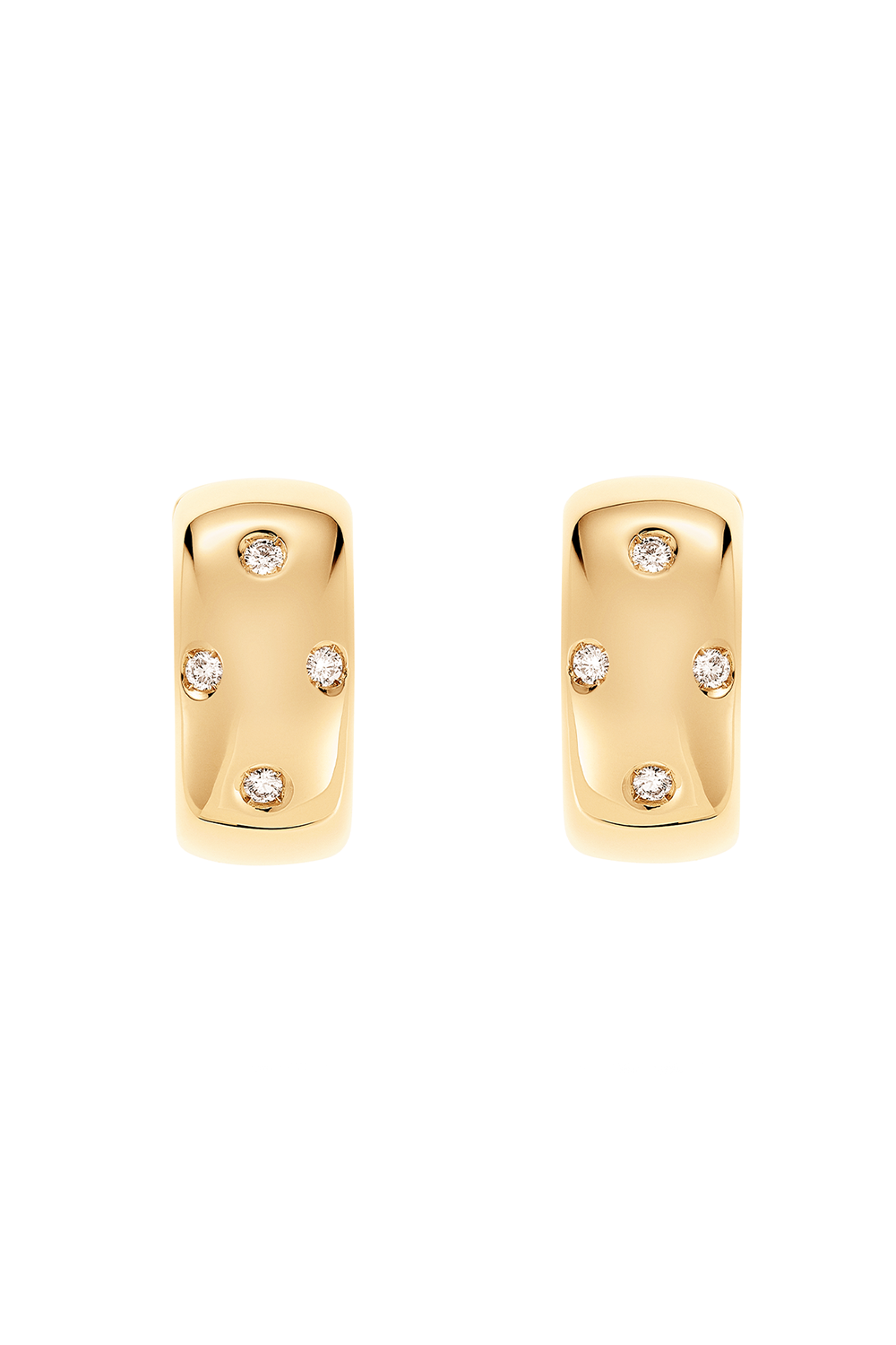 FULLORD-Scattered Diamond Ghost Earrings-YELLOW GOLD