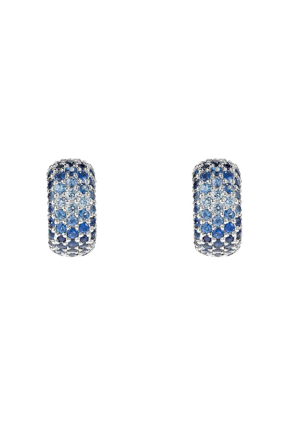 Full Pave Blue Sapphire Ghost Earrings-WHITE GOLD-JEWELRYFINE JEWELEARRING-FULLORD