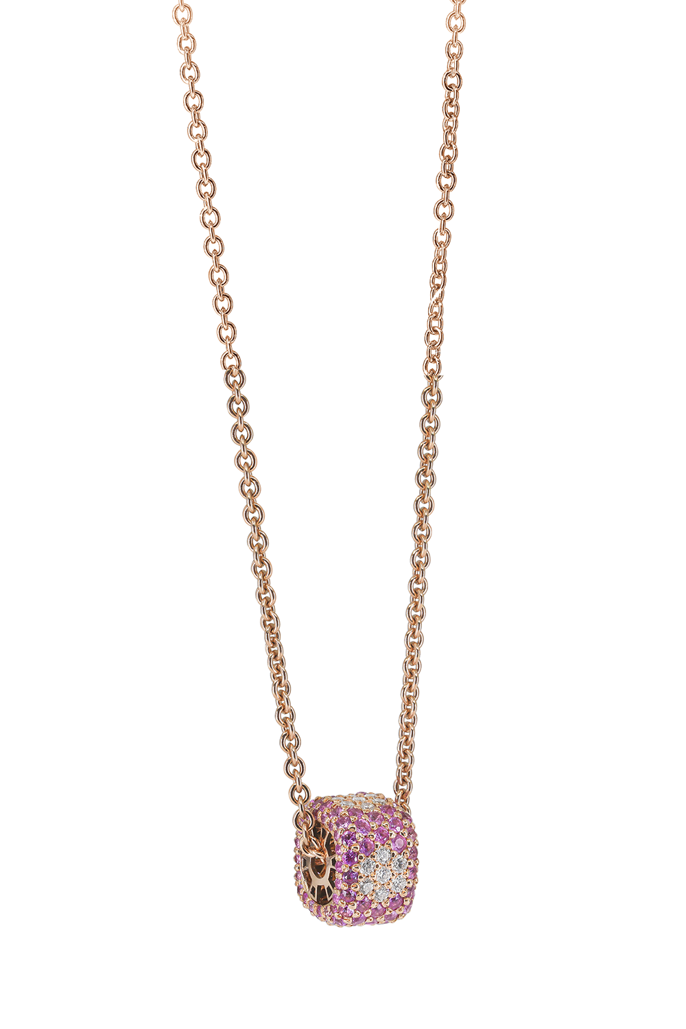 FULLORD-Pink Sapphire Ghost Necklace-ROSE GOLD