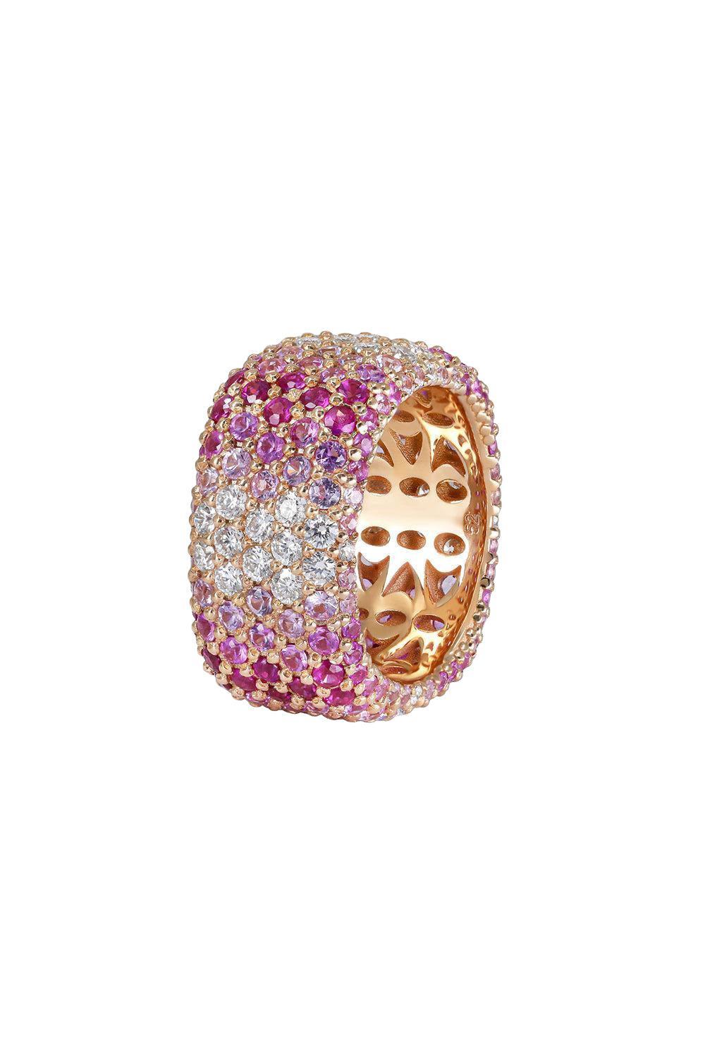 Diamond Pink Sapphire Starghost Ring-ROSE GOLD-6.5-JEWELRYFINE JEWELRING-FULLORD
