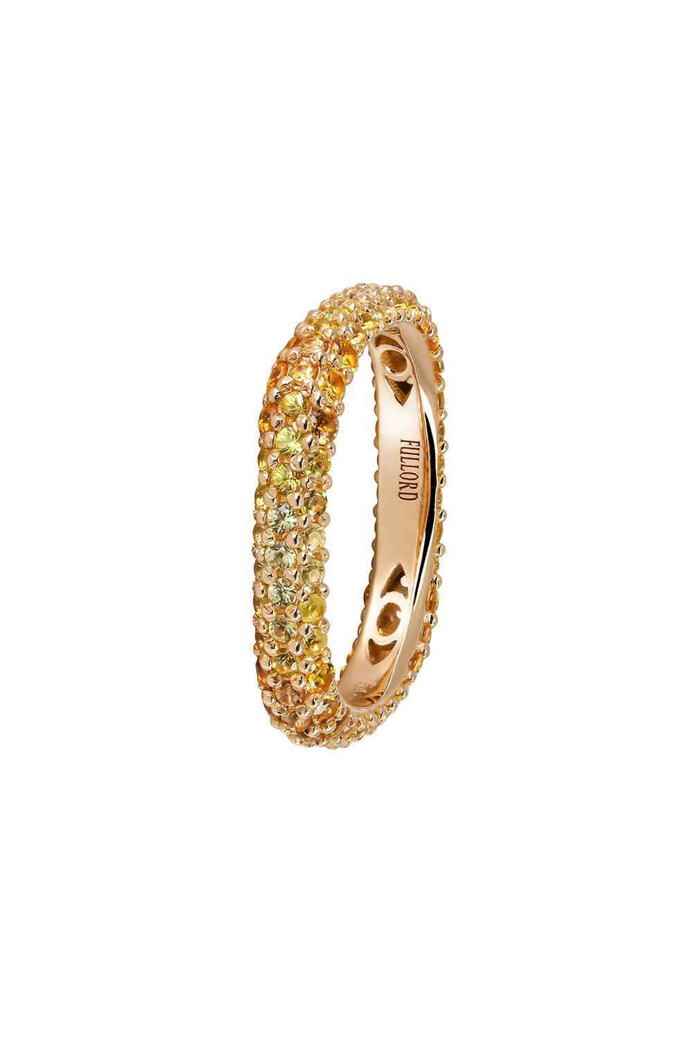 Orange Sapphire Eternity Ring-ROSE GOLD-7-JEWELRYFINE JEWELRING-FULLORD