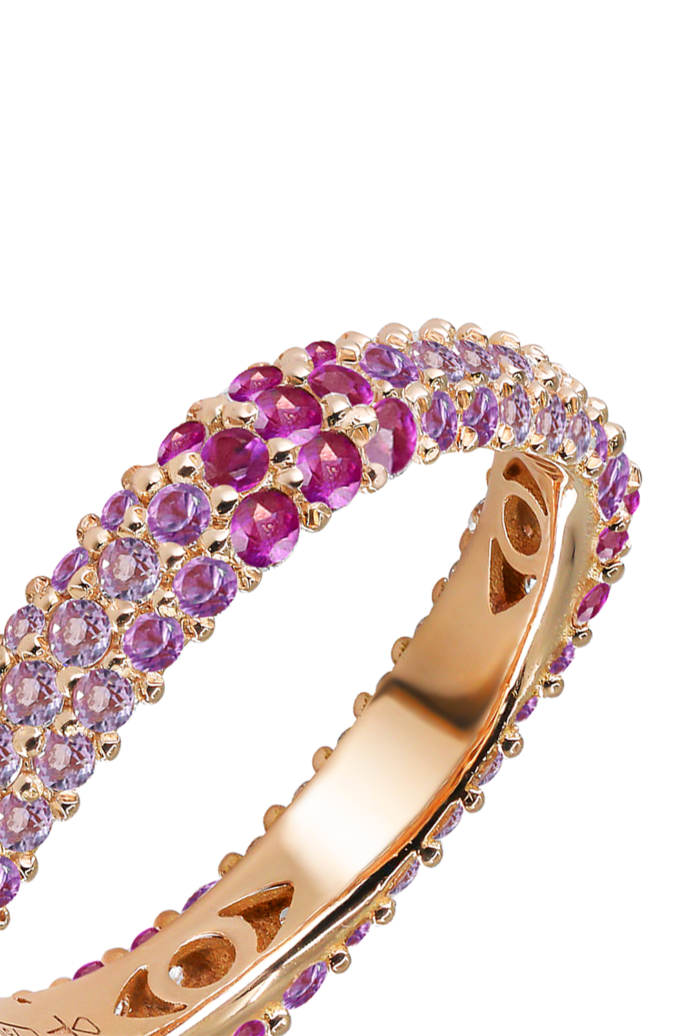 FULLORD-Pink Sapphire Eternity Ring-ROSE GOLD