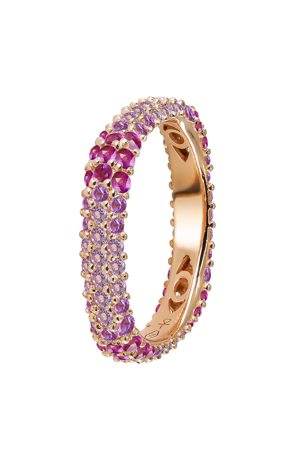 FULLORD-Pink Sapphire Eternity Ring-ROSE GOLD
