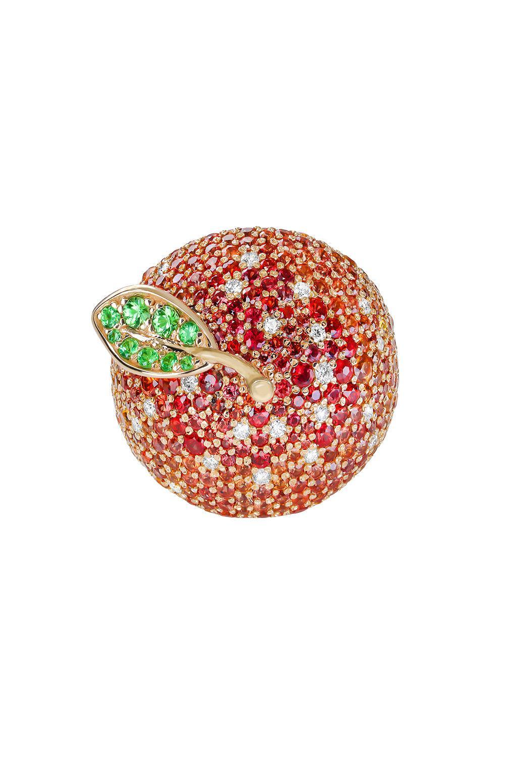 Sapphire Eden Orange Ring-ROSE GOLD-6.5-JEWELRYFINE JEWELRING-FULLORD