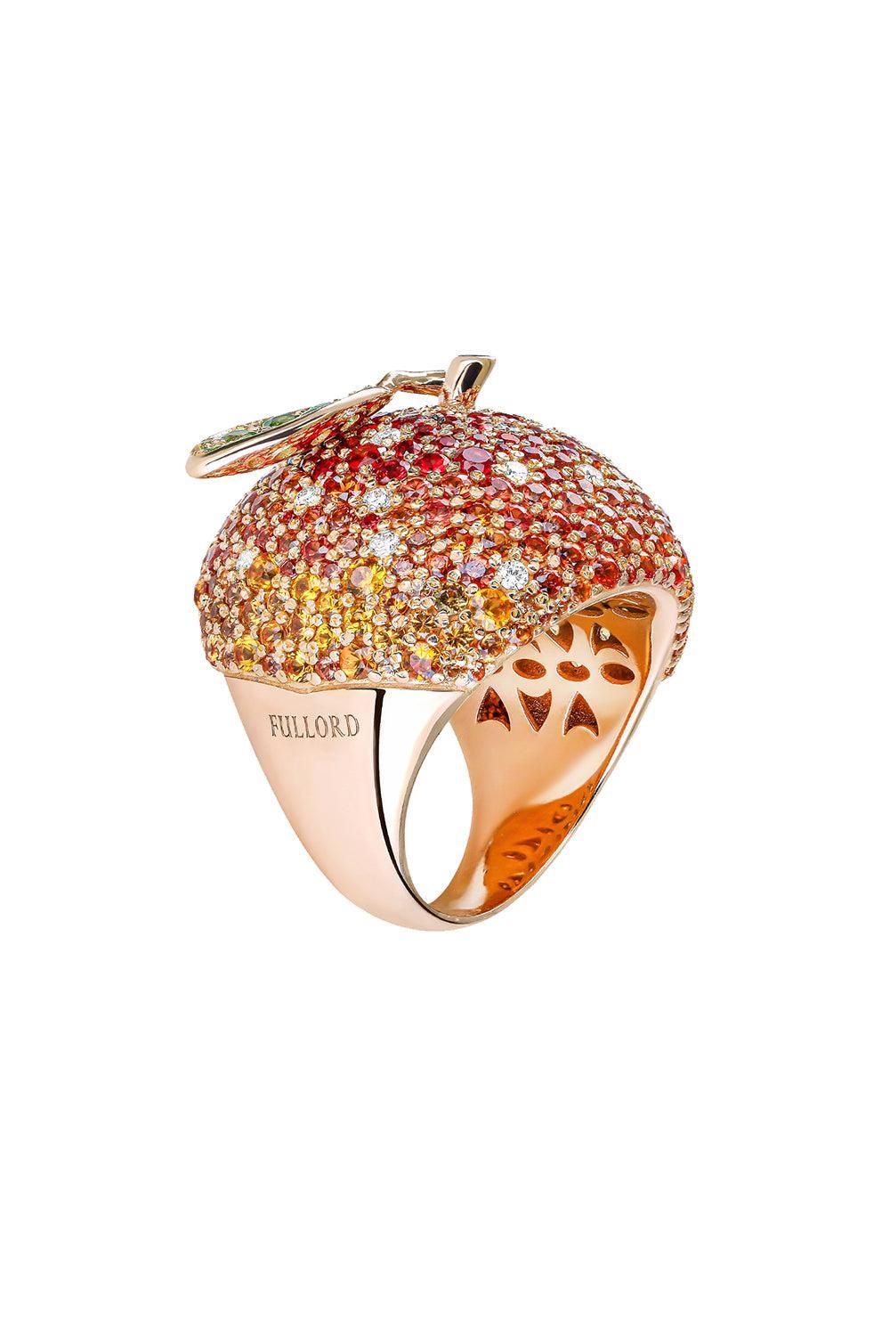 Sapphire Eden Orange Ring-ROSE GOLD-6.5-JEWELRYFINE JEWELRING-FULLORD