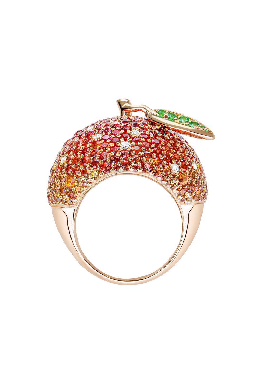 Sapphire Eden Orange Ring-ROSE GOLD-6.5-JEWELRYFINE JEWELRING-FULLORD