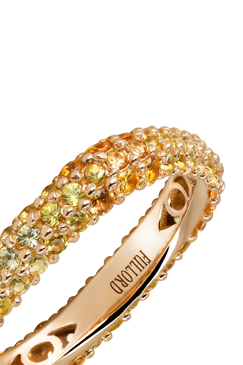 FULLORD-Orange Sapphire Eternity Ring-ROSE GOLD