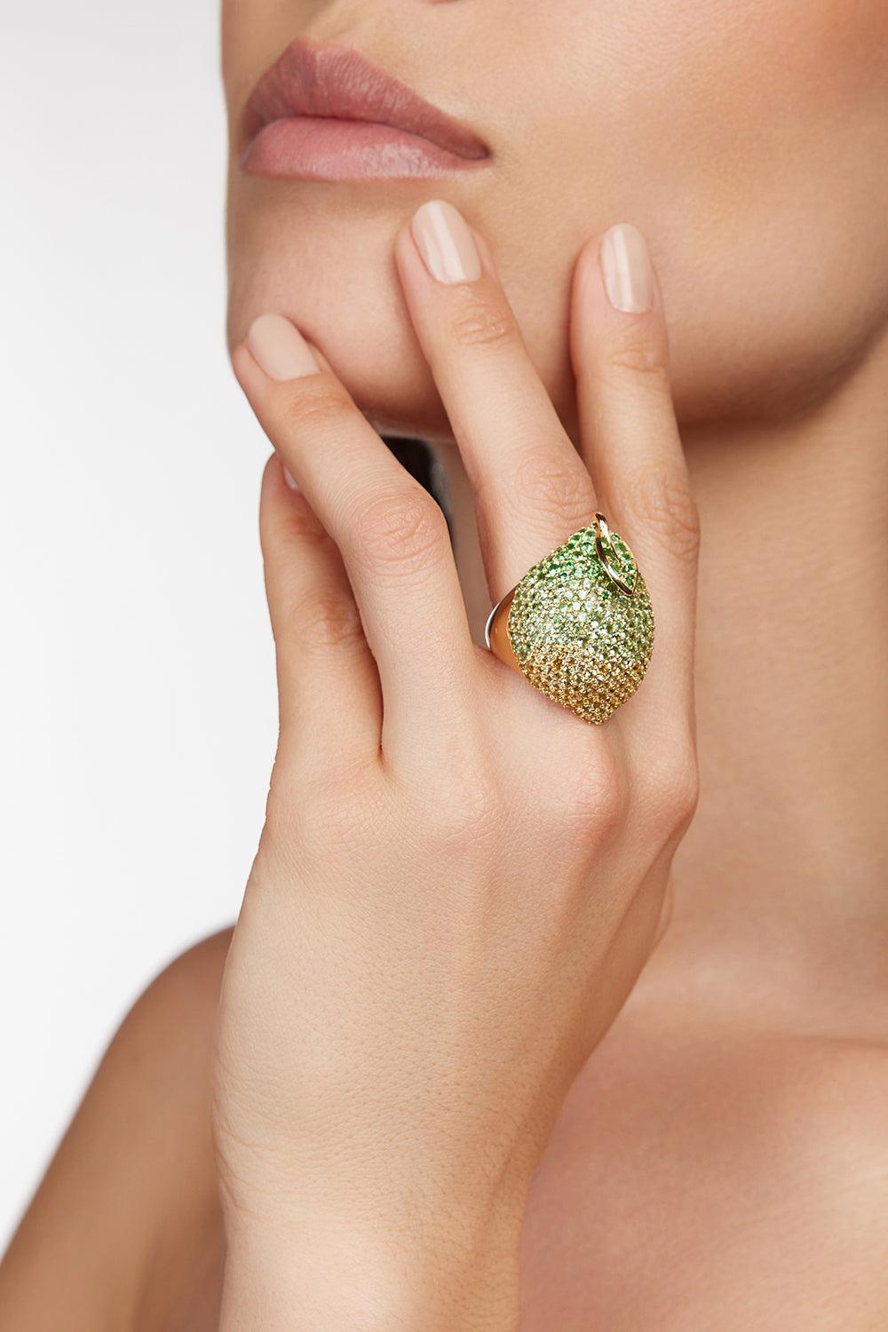 Yellow Sapphire Eden Lemon Ring-YELLOW GOLD-5.5-JEWELRYFINE JEWELRING-FULLORD