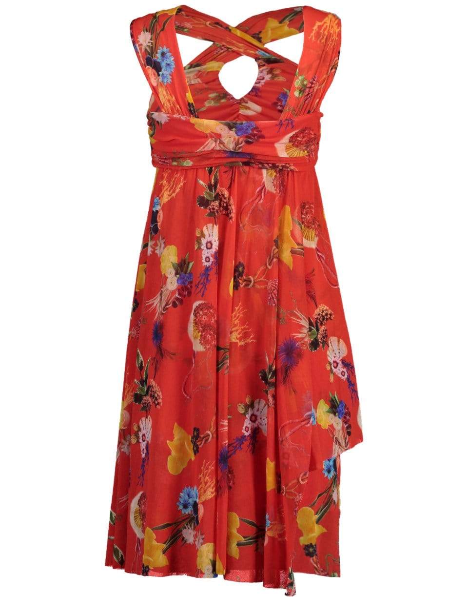 FUZZI-Sleeveless Flower Dress-