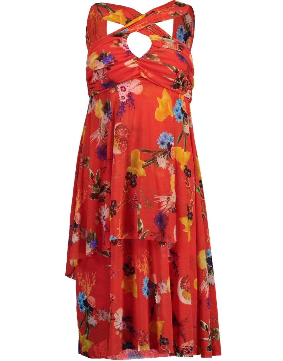 FUZZI-Sleeveless Flower Dress-