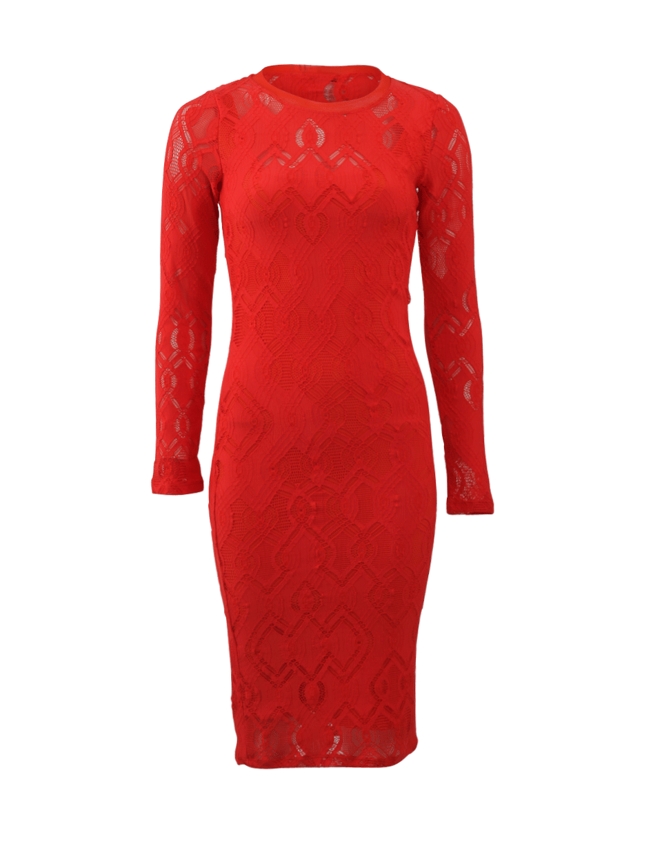 FUZZI-Stretch Lace Dress-