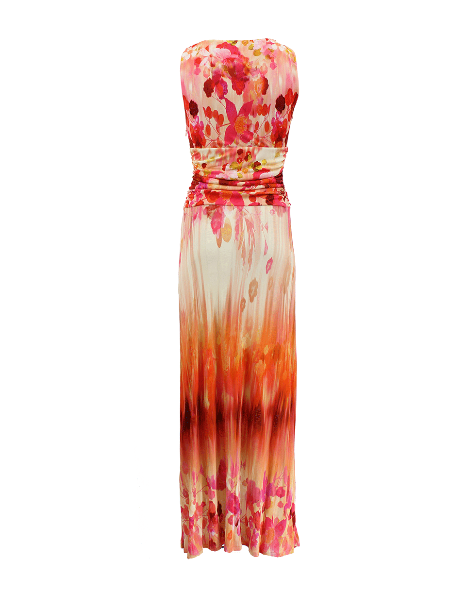 FUZZI-Ruched Waist Floral Dress-