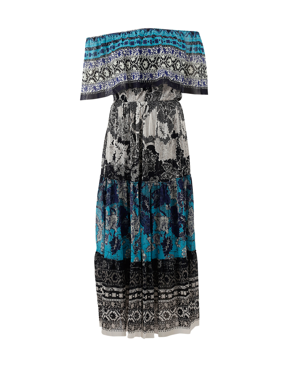 FUZZI-Off Shoulder Midi Dress-