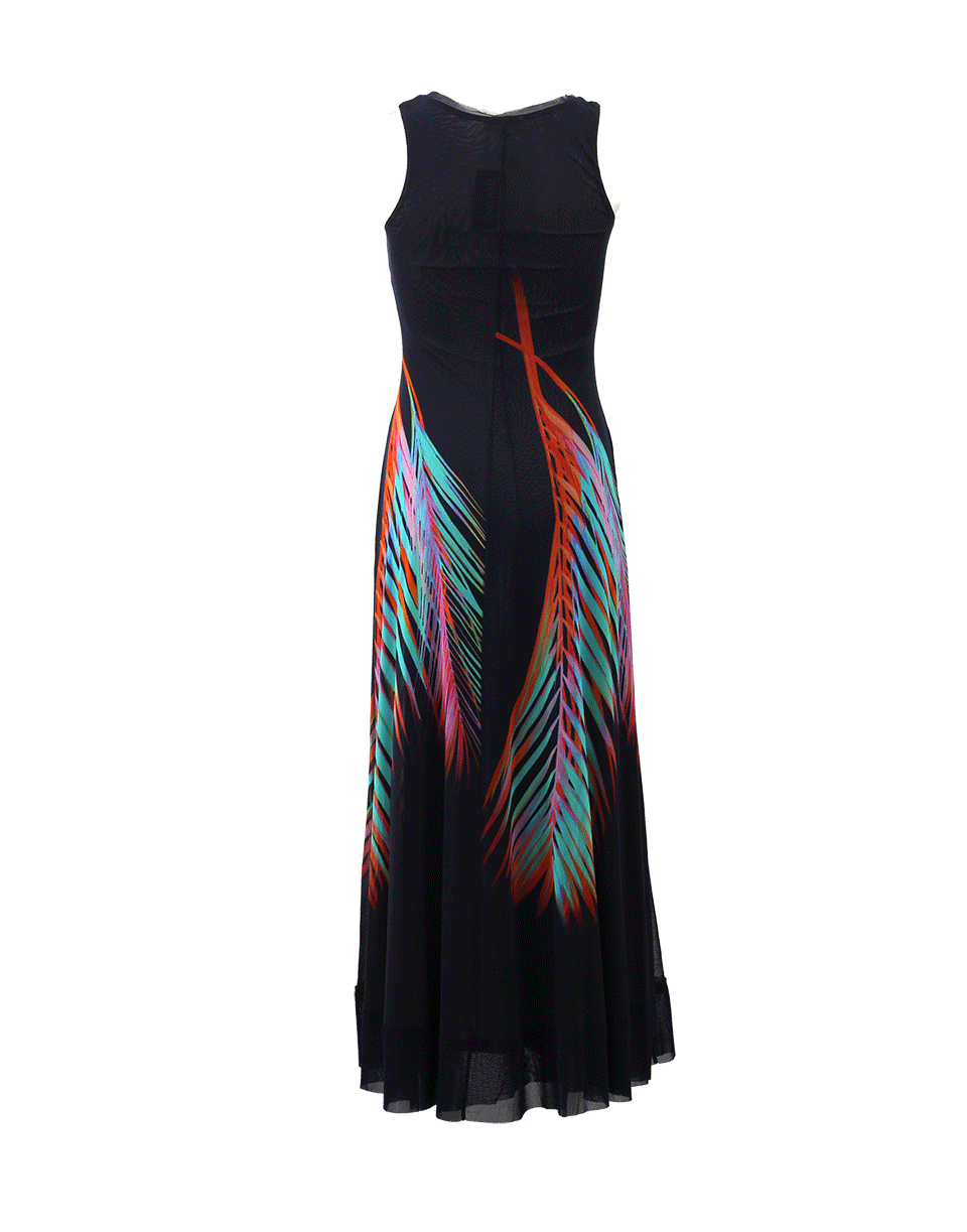 FUZZI-Palm Print Maxi Dress-