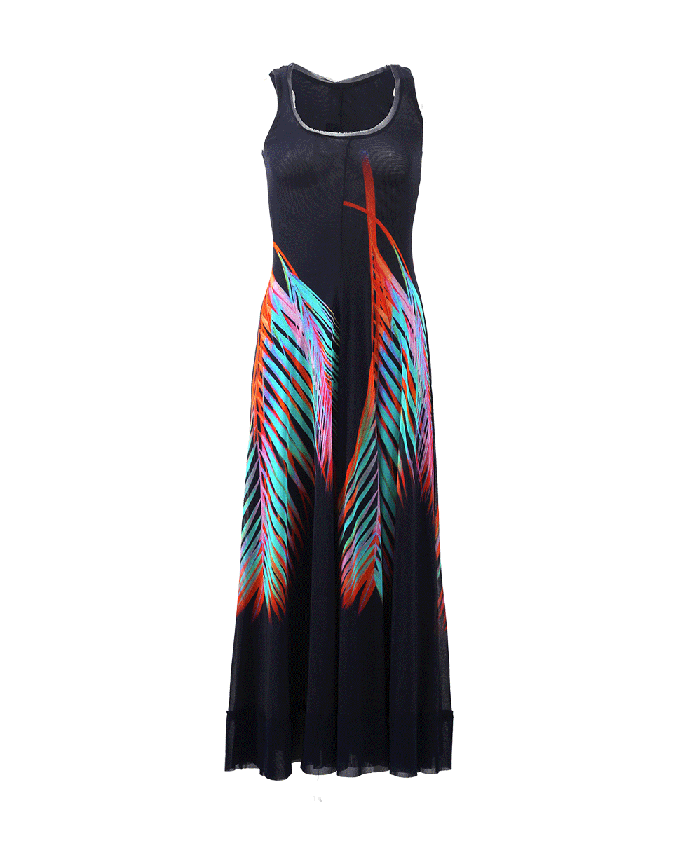 FUZZI-Palm Print Maxi Dress-