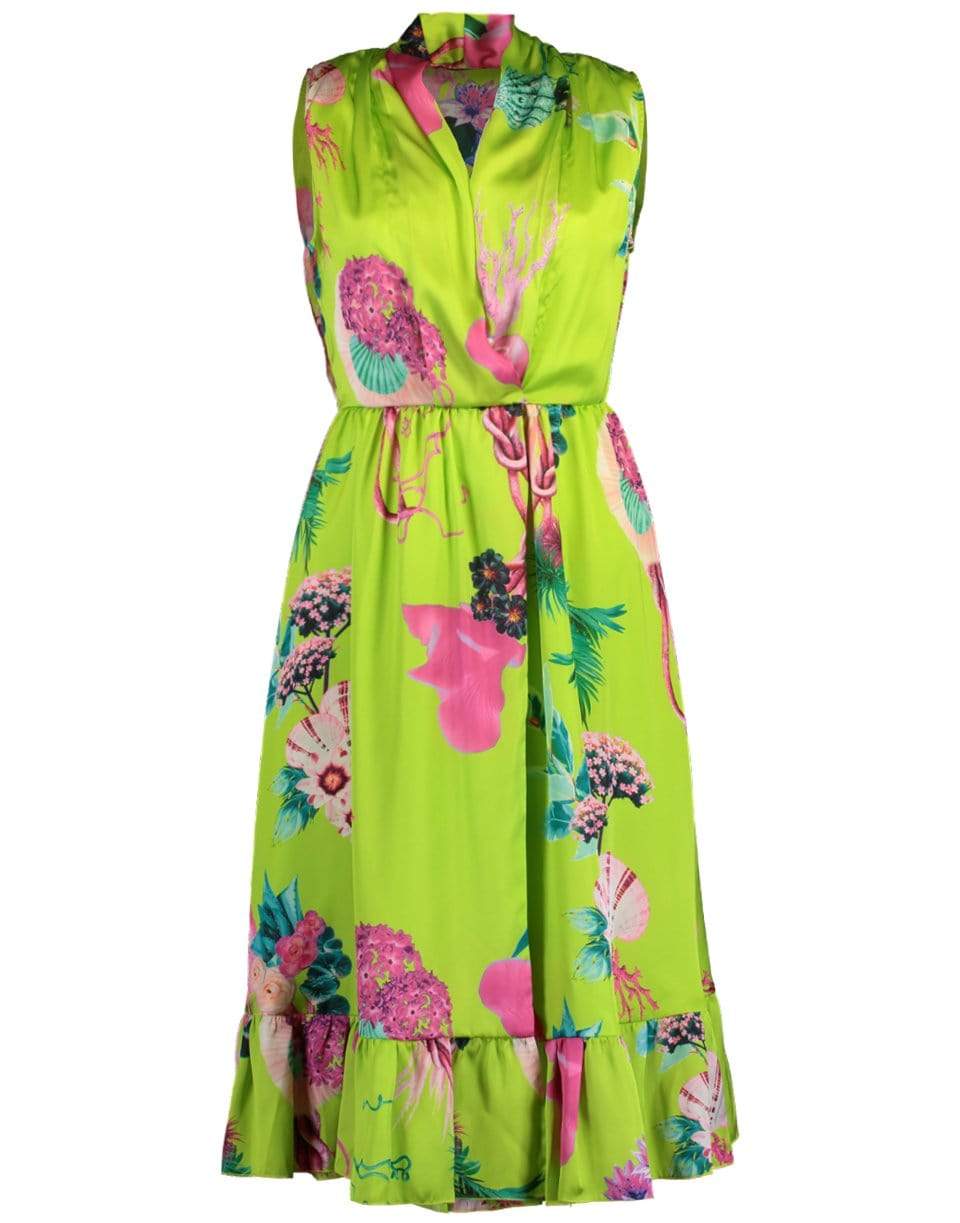 FUZZI-Sleeveless Short Flower Dress-