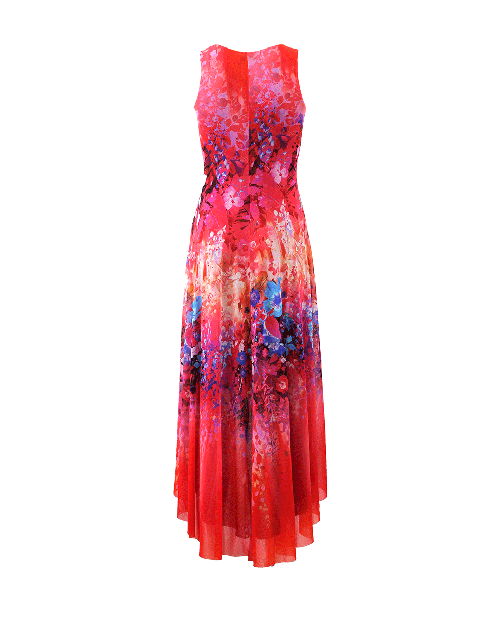 FUZZI-V-Neck Floral Maxi Dress-