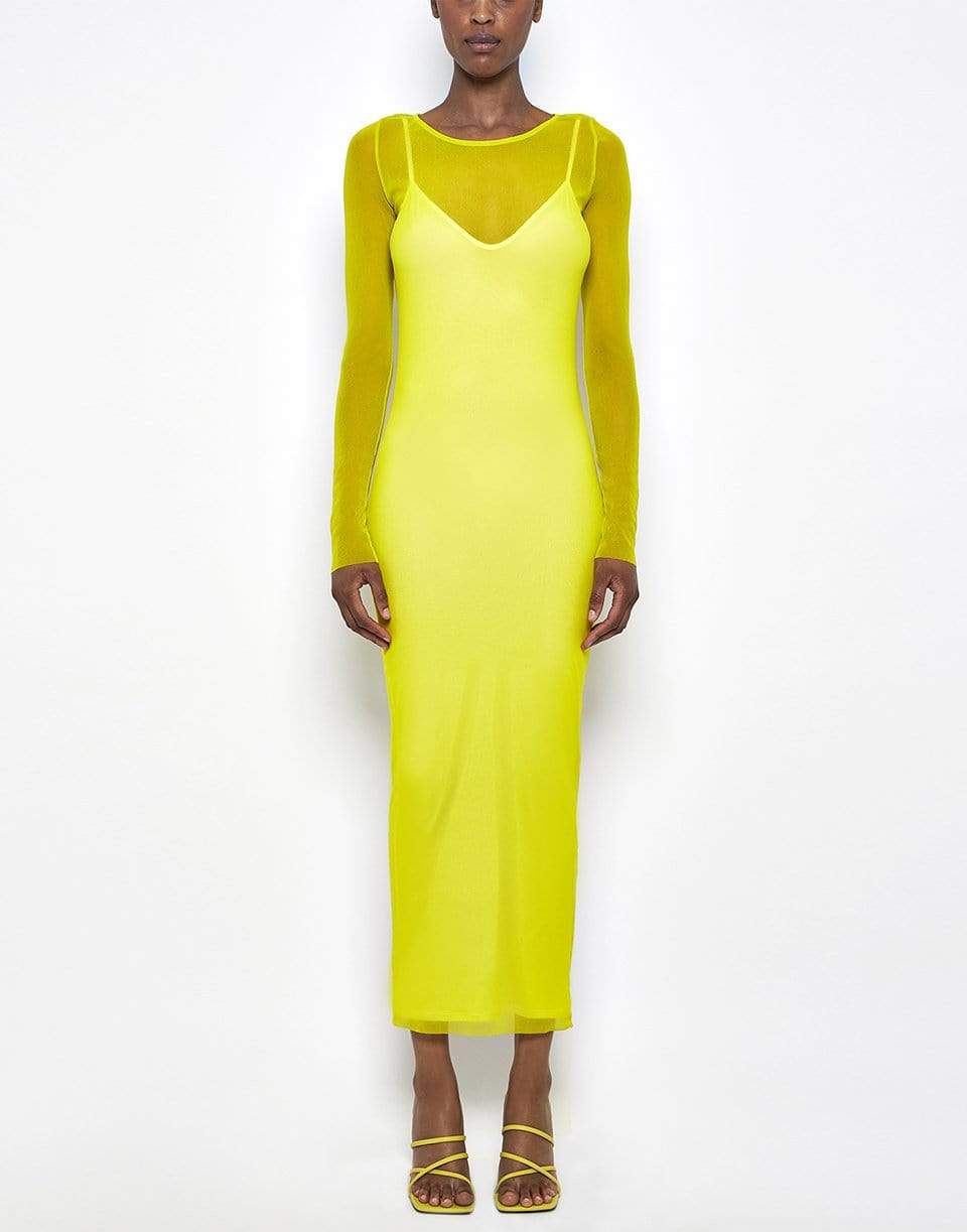 FUZZI-Long Sleeve Long Dress-