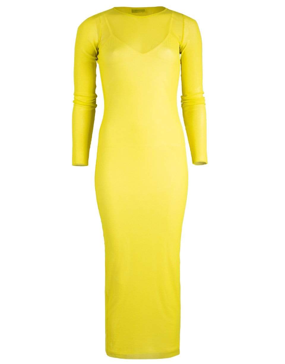 FUZZI-Long Sleeve Long Dress-