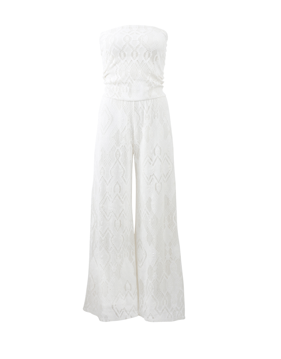 FUZZI-Strapless Lace Jumpsuit-