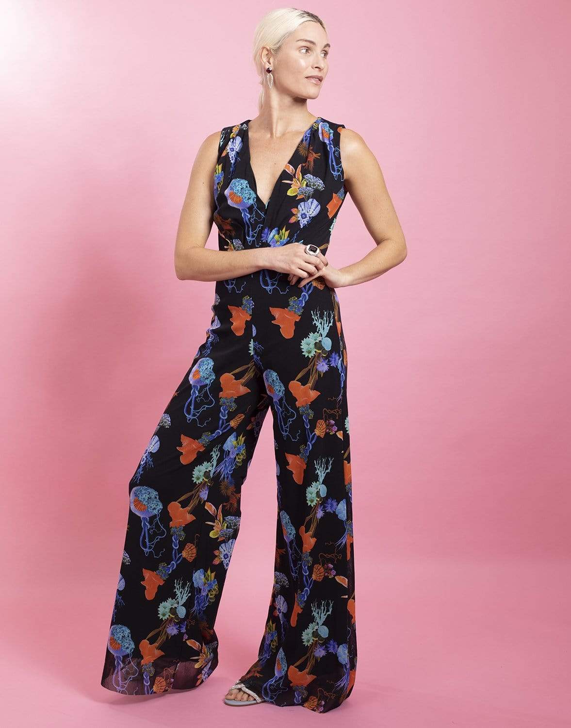 FUZZI-Sleeveless Jumpsuit-