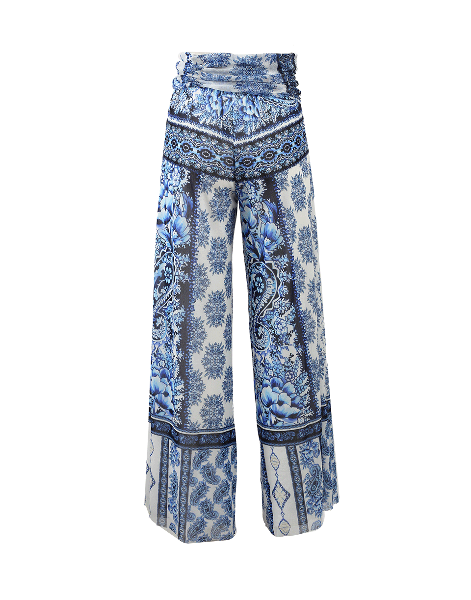 FUZZI-Wide Leg Printed Pant-