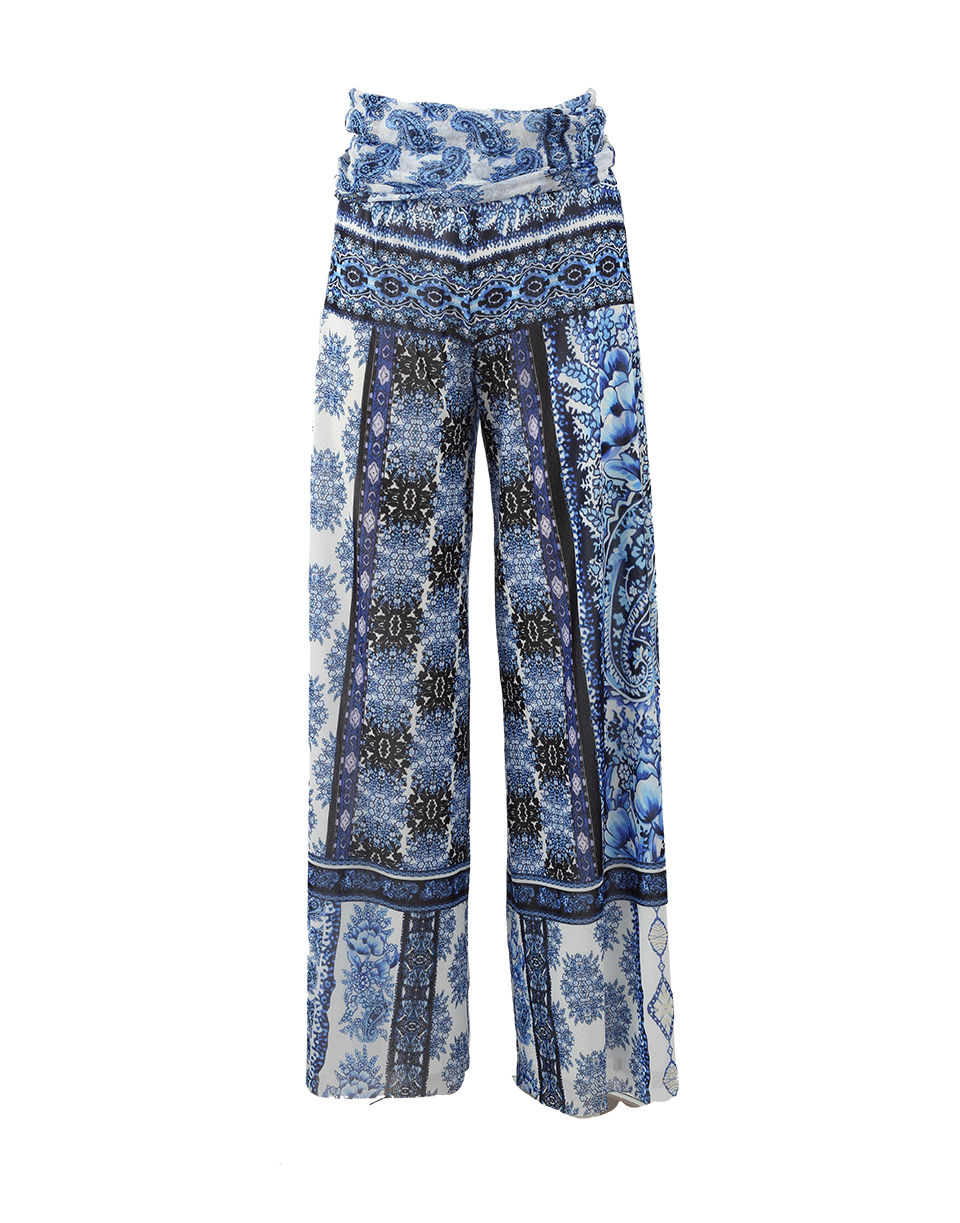 FUZZI-Wide Leg Printed Pant-