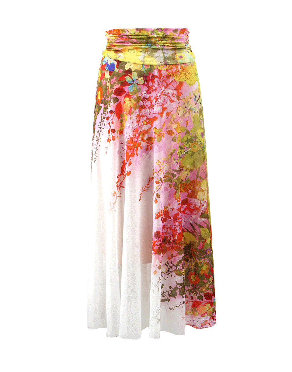 FUZZI-Pull-On Floral Print Maxi Skirt-