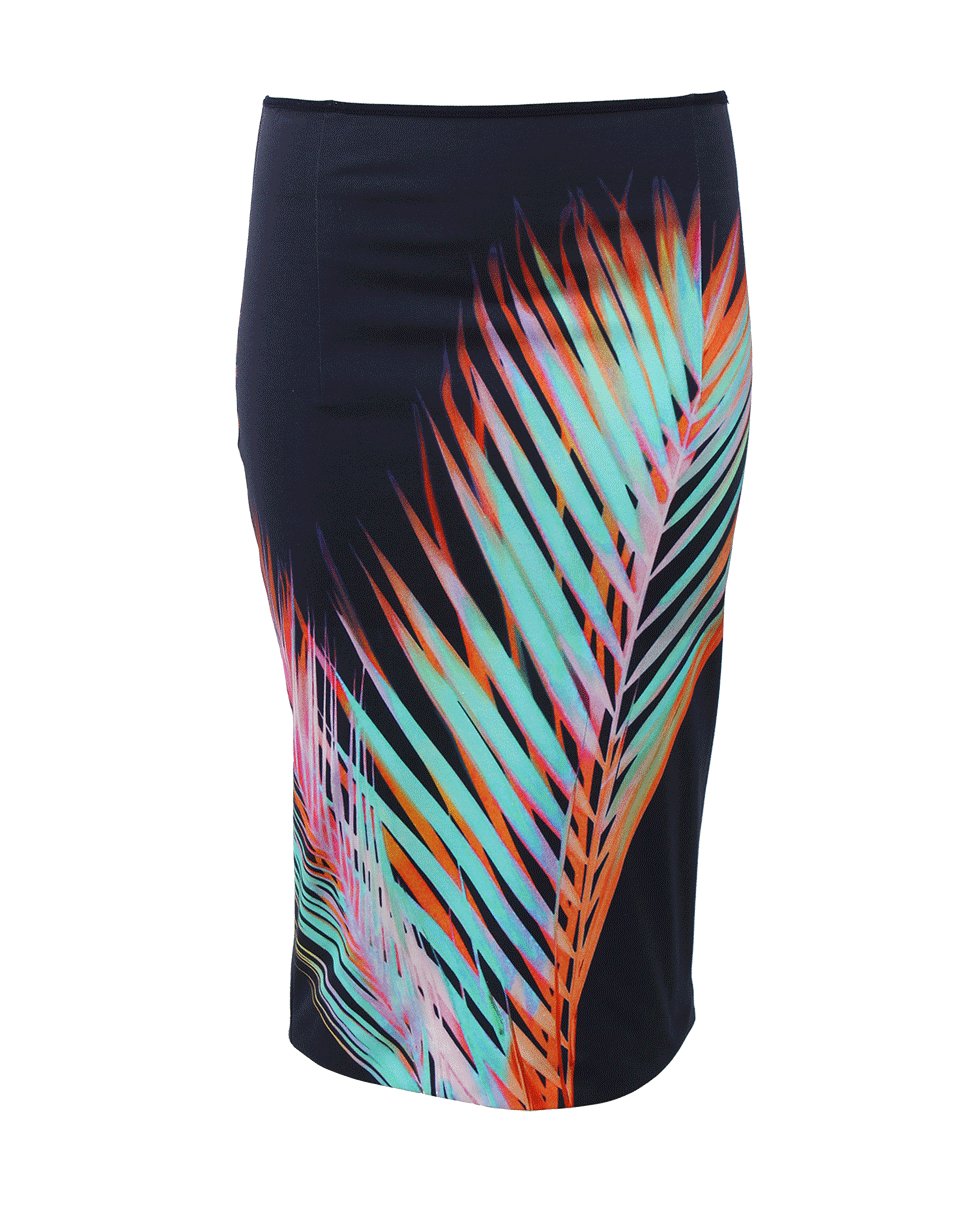 FUZZI-Palm Print Pencil Skirt-