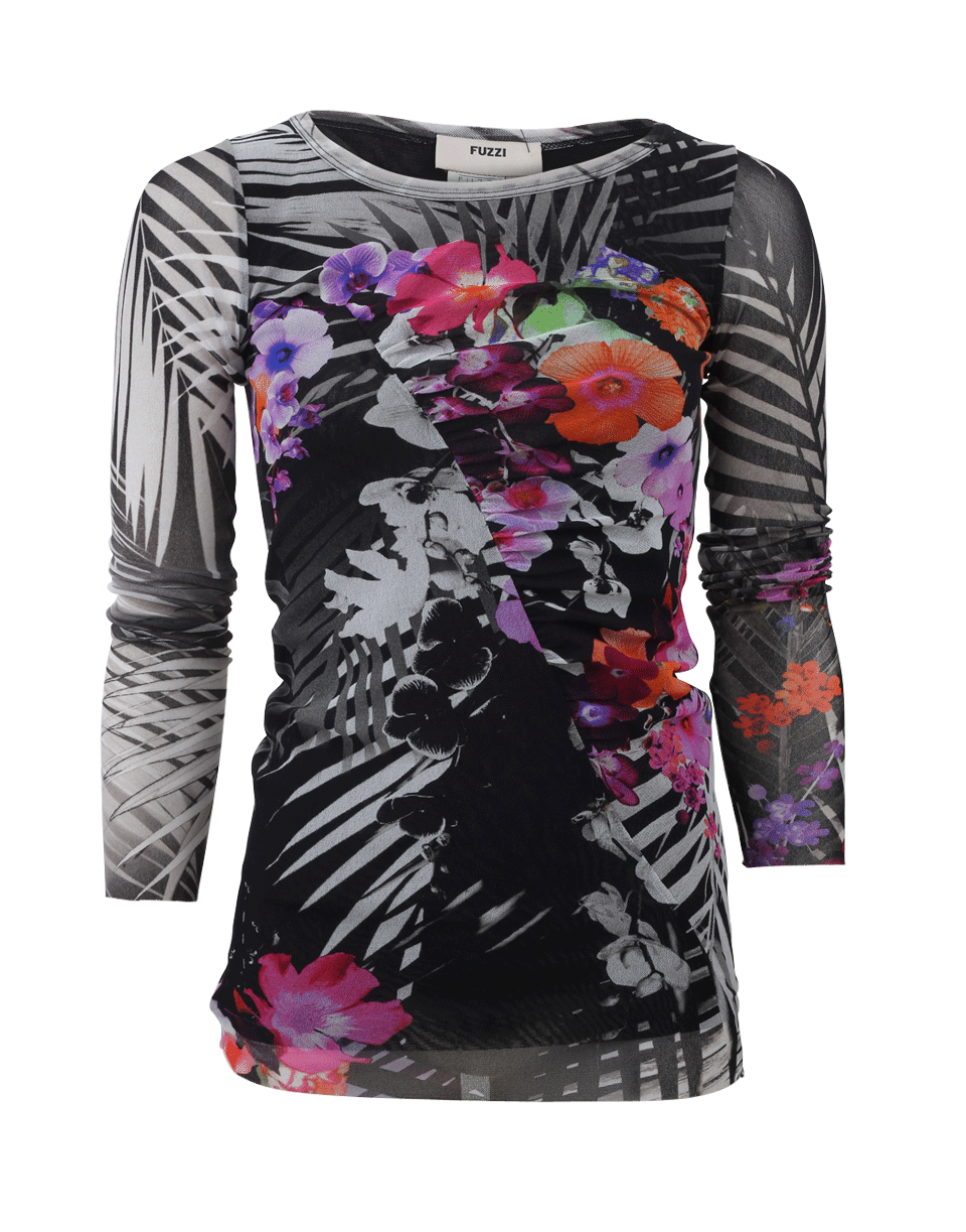 FUZZI-Printed Ruch Top-
