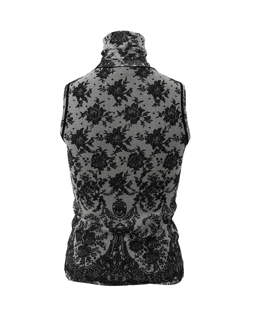 FUZZI-Floral Lace Turtleneck-