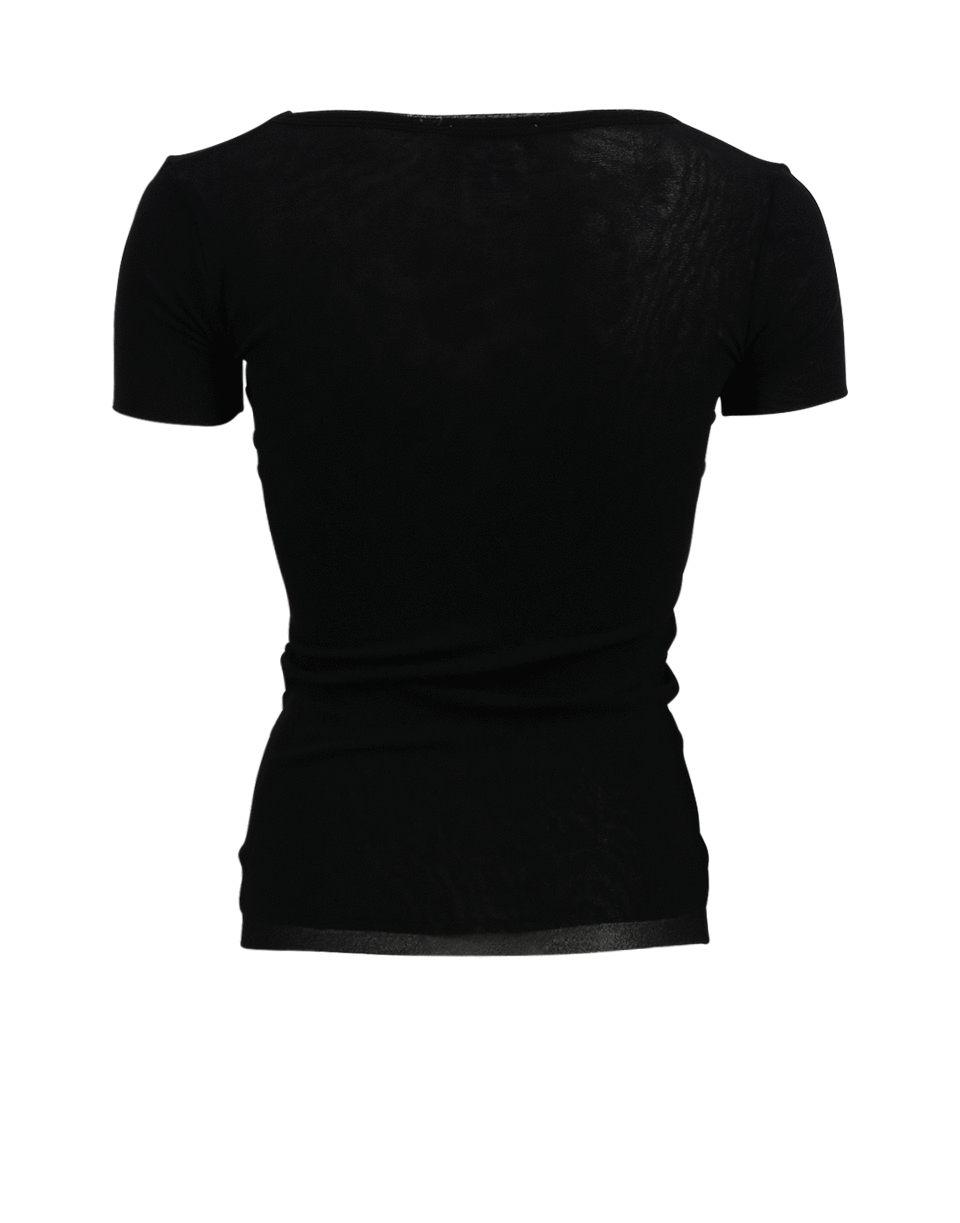 FUZZI-Sheer Neck Top-