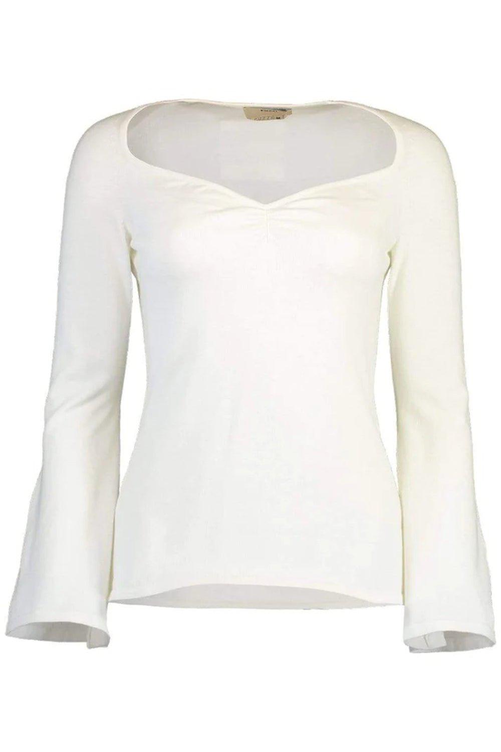 FUZZI-Long Sleeve Sweater - panna-