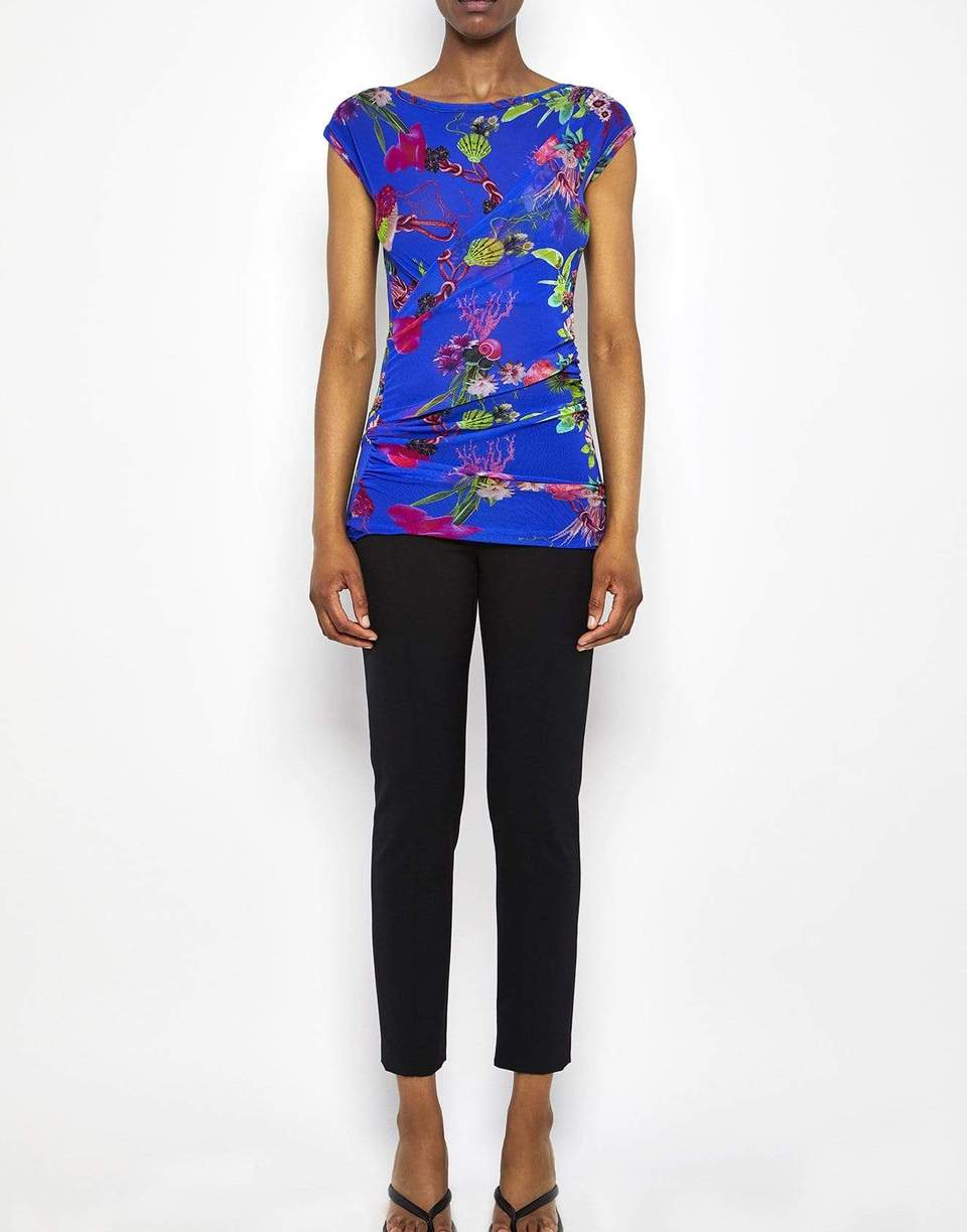 FUZZI-Cap Sleeve T Shirt-