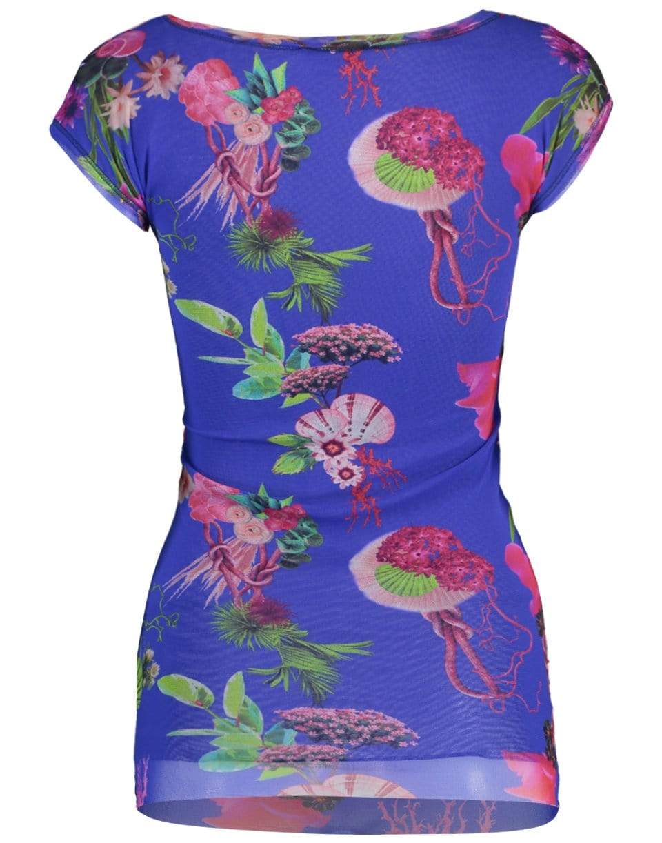 FUZZI-Cap Sleeve T Shirt-