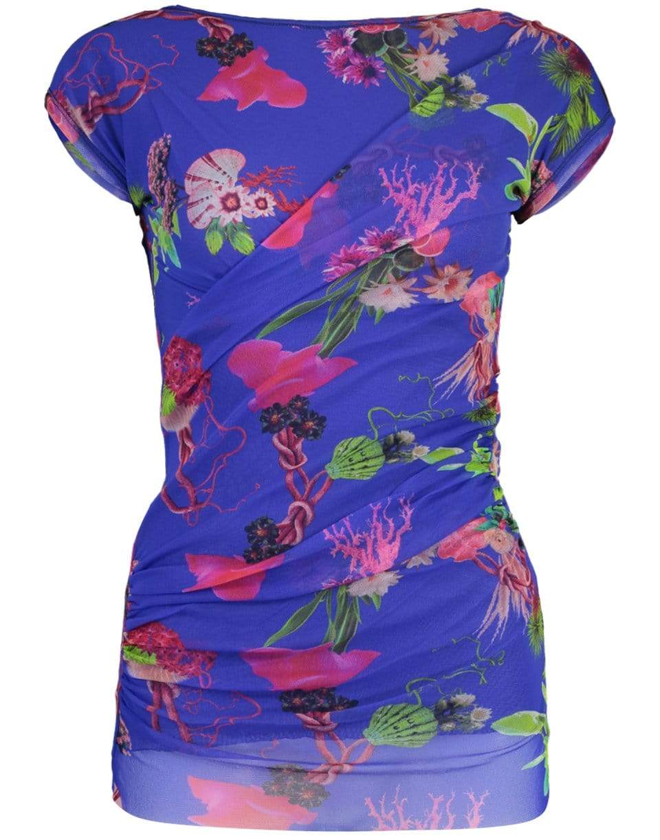 FUZZI-Cap Sleeve T Shirt-