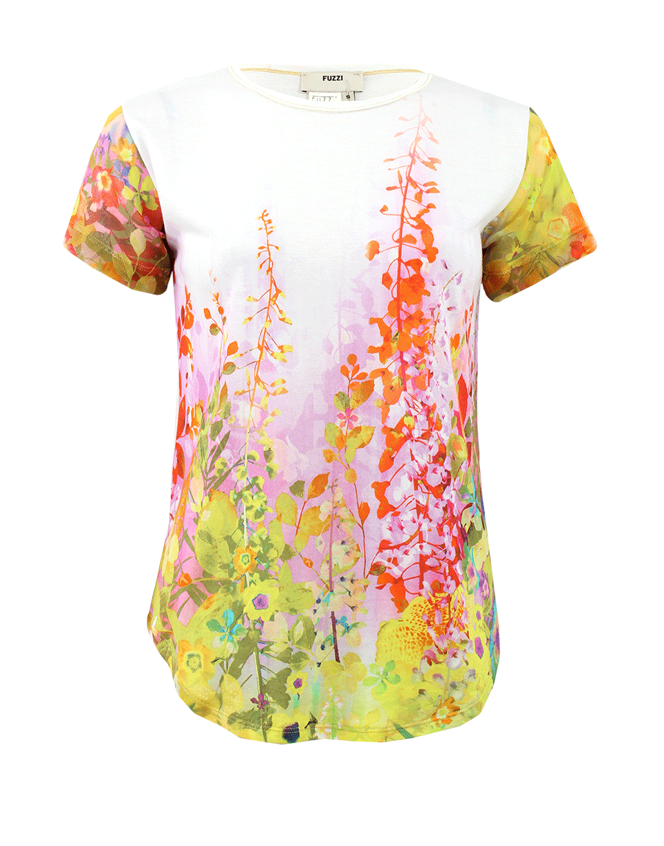 FUZZI-Floral Print T-Shirt-
