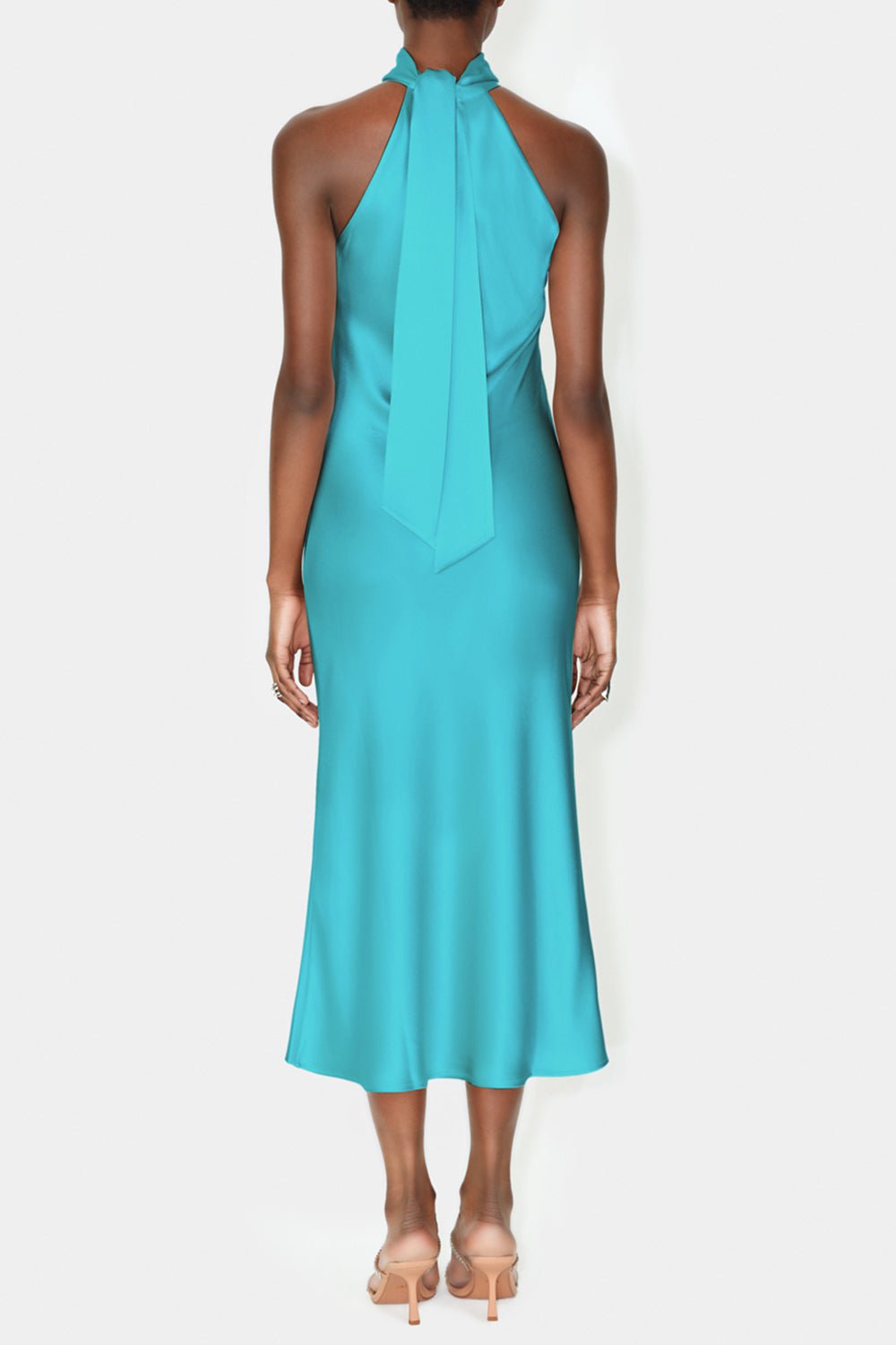 GALVAN LONDON-Cropped Sienna Dress - Lagoon-