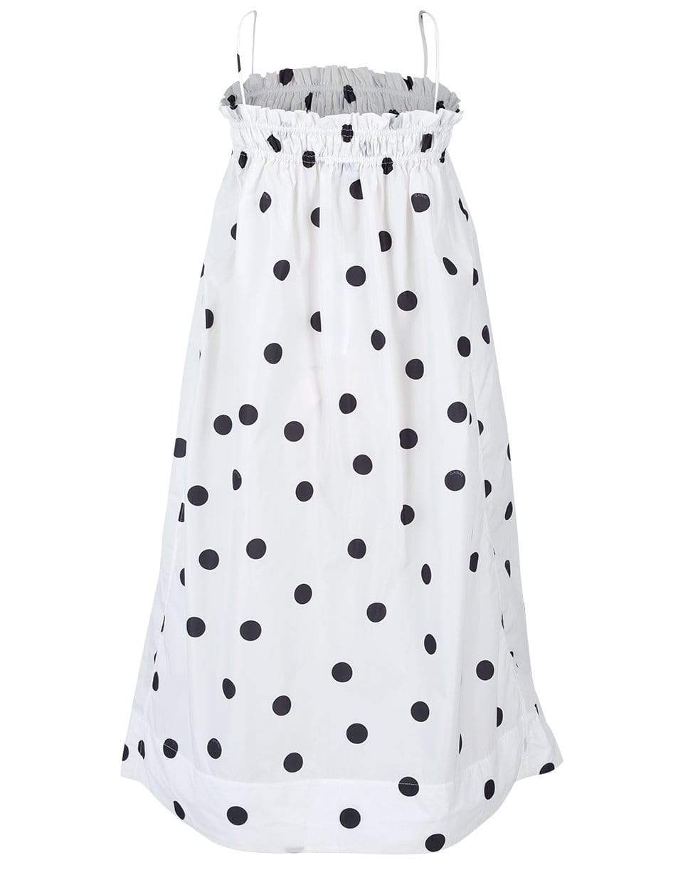 GANNI-Egret Polka Dot Strap Dress-