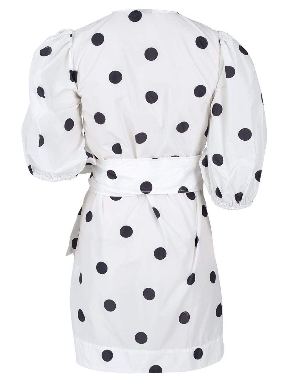 GANNI-Egret Polka Dot Wrap Dress-