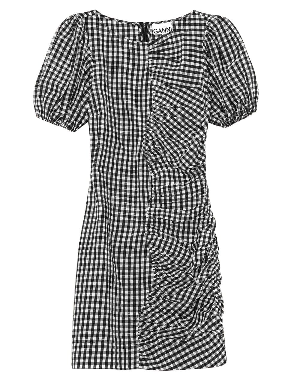 GANNI-Seersucker Check Dress-